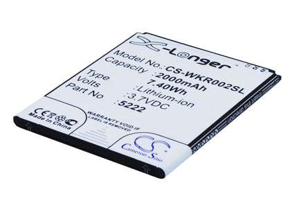 Replacement Battery for Wiko  9669 – Mobile, SmartPhone – 2000mAh / 7.40Wh / 3.7V