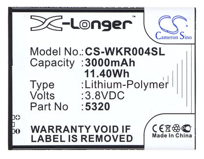 Replacement Battery for Casper  VIA V6 – Mobile, SmartPhone – 3000mAh / 11.40Wh / 3.8V