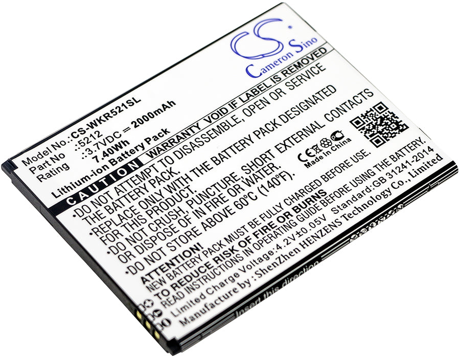 Replacement Battery for Wiko Robby – Mobile, SmartPhone – 2000mAh / 3.7V - image 1