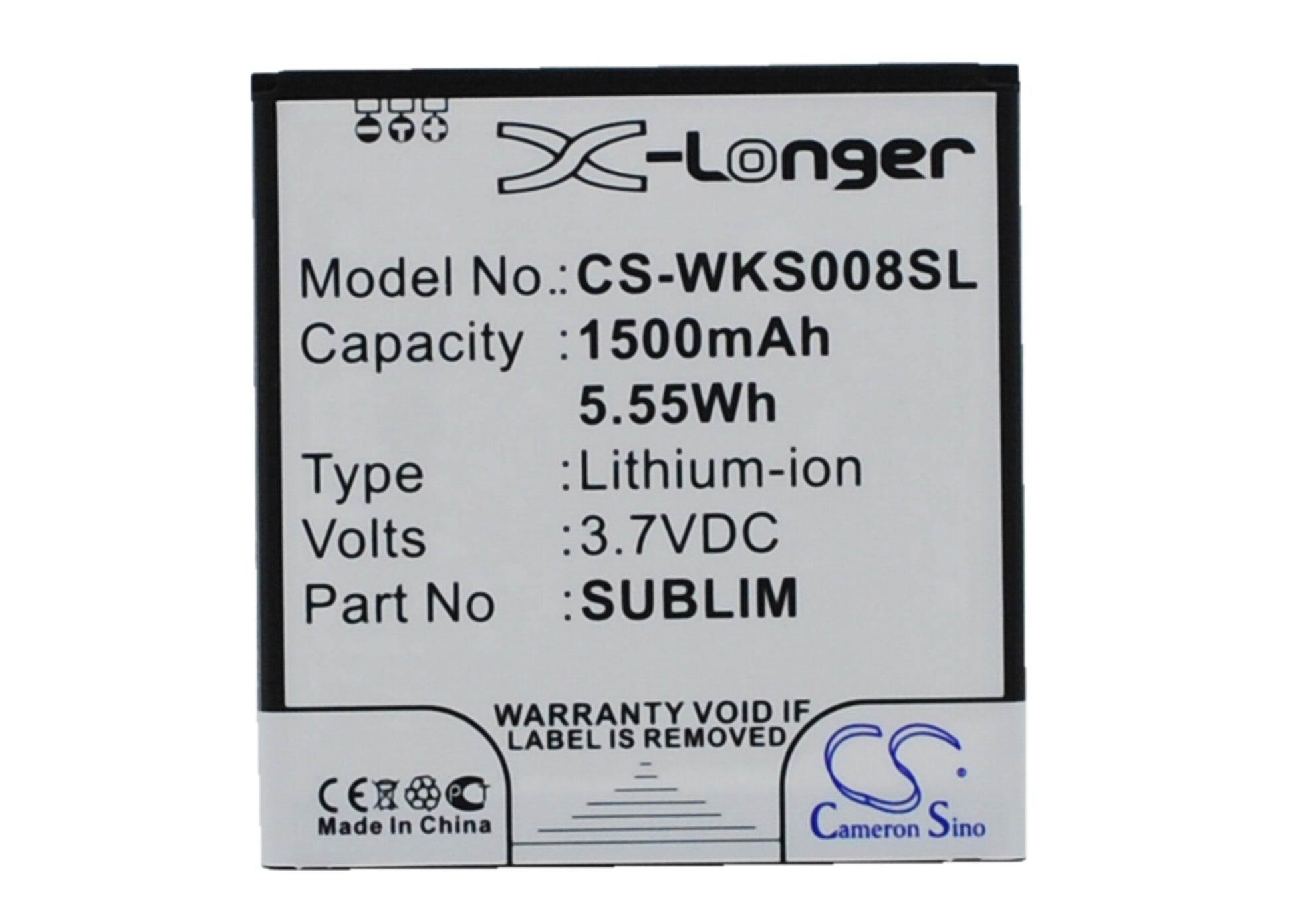 Replacement Battery for NGM | Wiko | Fly WEMOVE MIRACLE – Mobile, SmartPhone – 1500mAh / 3.7V - image 1