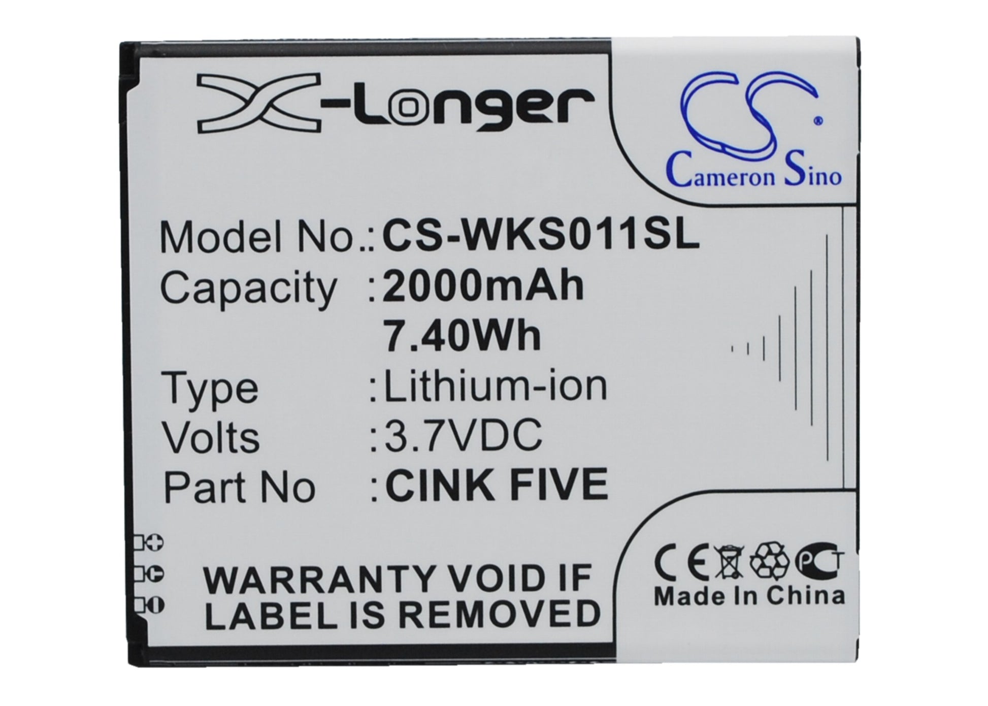 Replacement Battery for Micromax | Fly | Explay | T-KING | MyPhone | Wiko Canvas 3D A115 – Mobile, SmartPhone – 2000mAh / 3.7V - image 1