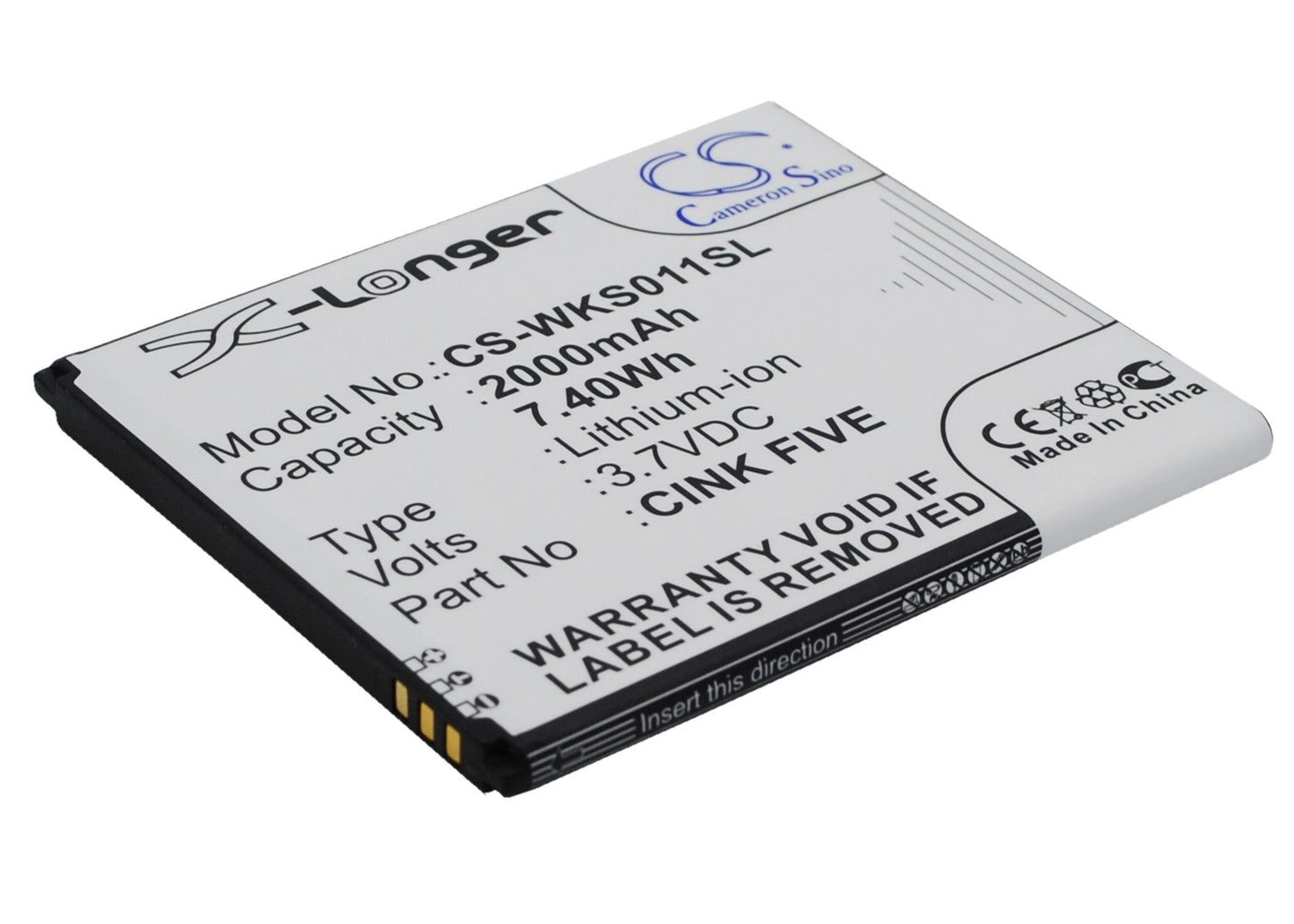 Replacement Battery for Micromax  A114 – Mobile, SmartPhone – 2000mAh / 7.40Wh / 3.7V