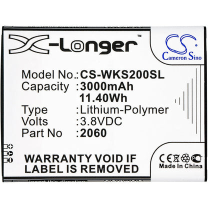 Replacement Battery for Casper  Via V6X – Mobile, SmartPhone – 3000mAh / 11.40Wh / 3.8V