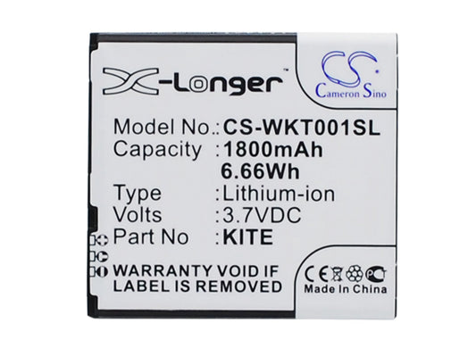 Replacement Battery for Wiko KITE – Mobile, SmartPhone – 1800mAh / 3.7V - image 1
