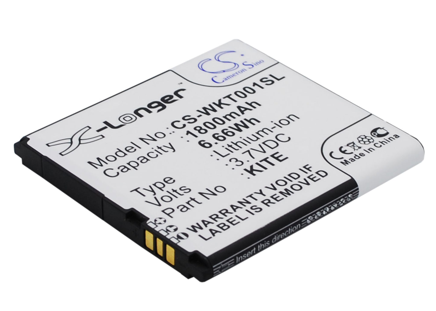 Replacement Battery for Wiko KITE – Mobile, SmartPhone – 1800mAh / 3.7V - image 2