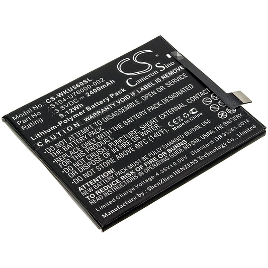 Replacement Battery for Wiko U Feel – Mobile, SmartPhone – 2400mAh / 3.8V - image 1