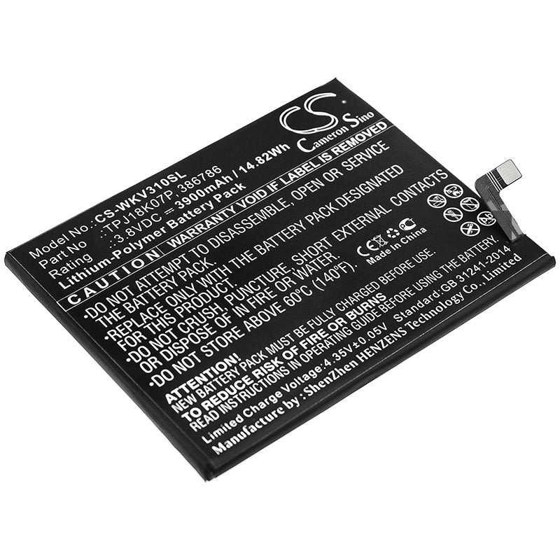 Replacement Battery for Wiko View3 Pro – Mobile, SmartPhone – 3900mAh / 3.8V - image 1