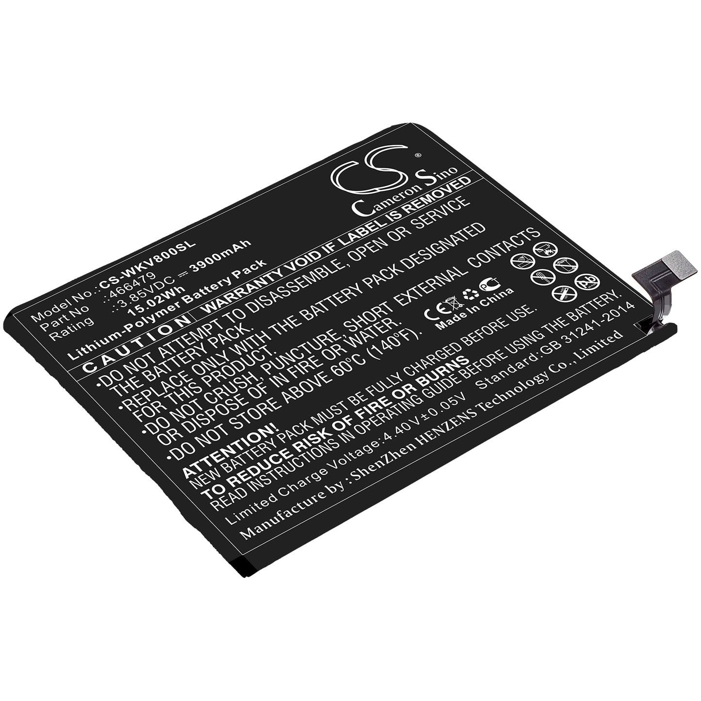 Replacement Battery for Sugar | Wiko C13 – Mobile, SmartPhone – 3900mAh / 3.85V - image 1