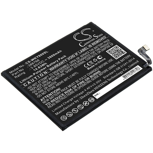 Replacement Battery for Wiko Y80 – Mobile, SmartPhone – 3800mAh / 3.85V - image 1