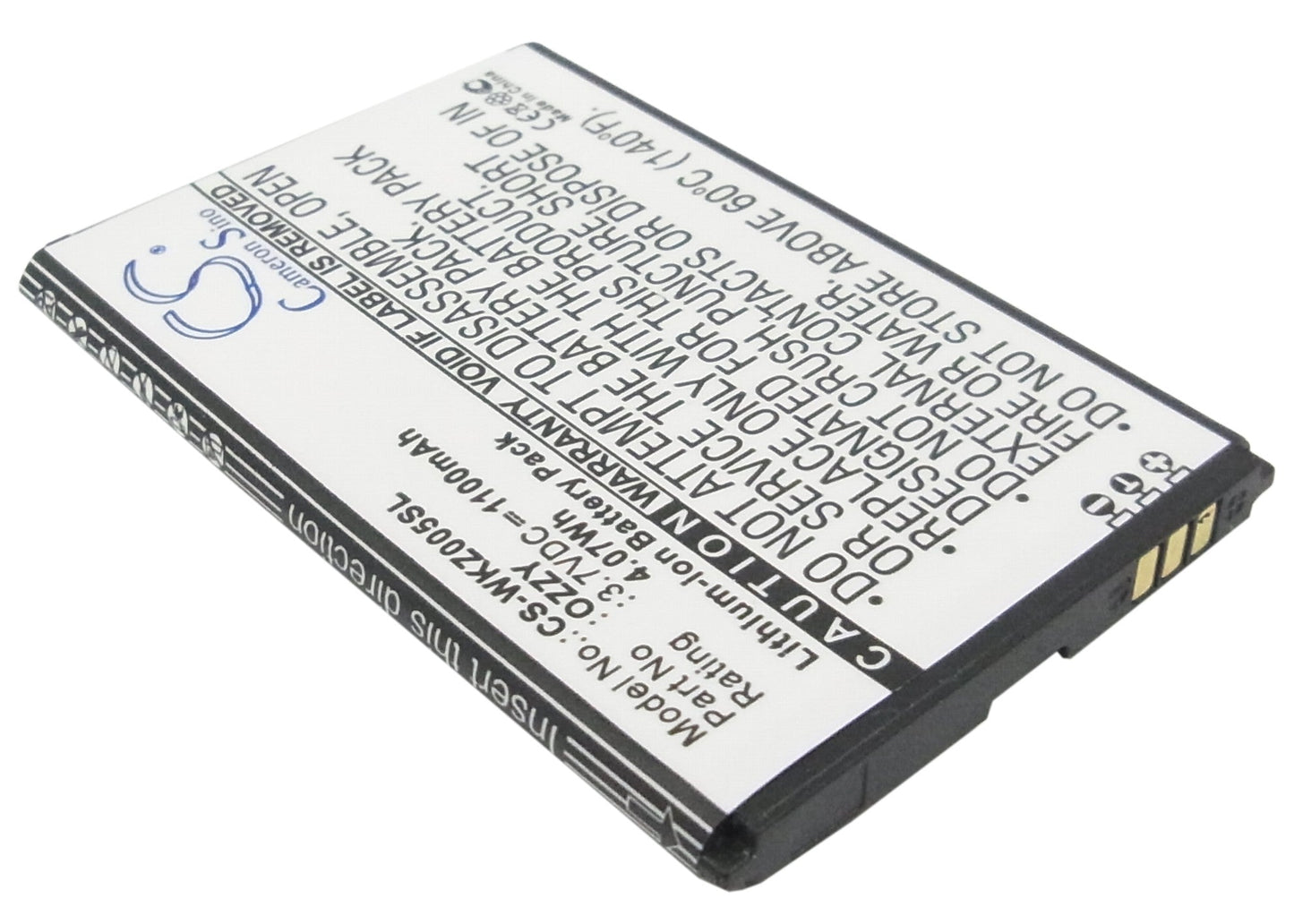 Replacement Battery for Wiko  Ozzy – Mobile, SmartPhone – 1100mAh / 4.07Wh / 3.7V