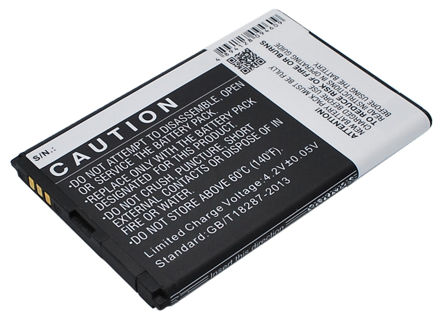 Replacement Battery for Wiko  Ozzy – Mobile, SmartPhone – 1400mAh / 5.18Wh / 3.7V
