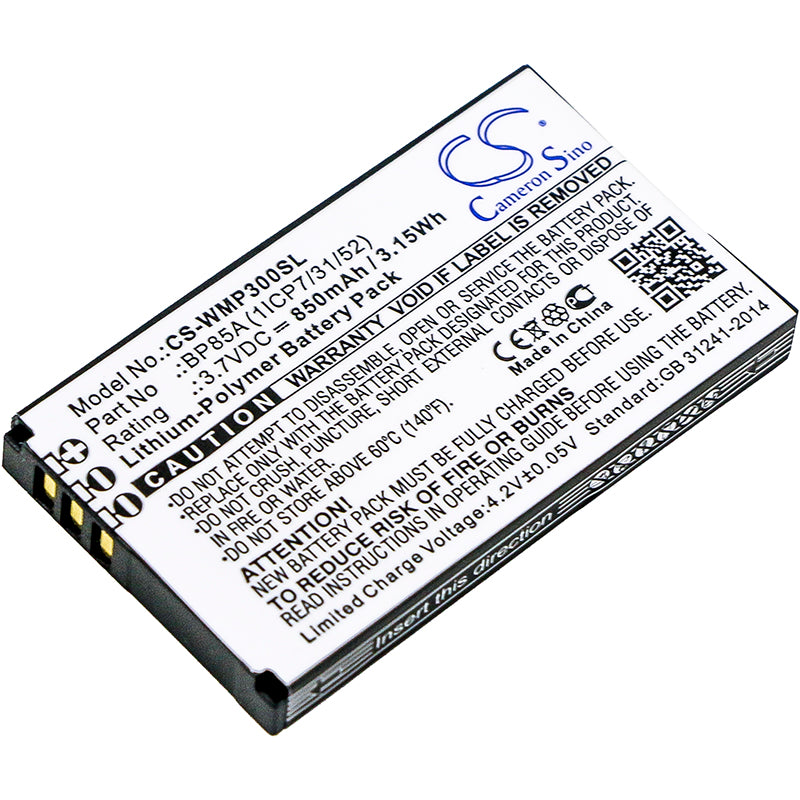 Replacement Battery for WM Systems WMP 300 – GPS, Navigator – 850mAh / 3.7V - image 1
