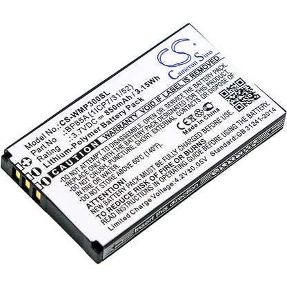 Replacement Battery for WM Systems WMP 300 – GPS, Navigator – 850mAh / 3.7V - image 1
