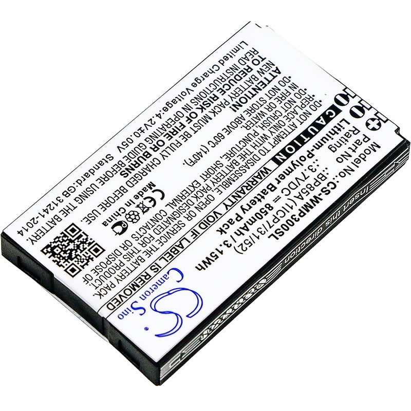 Replacement Battery for WM Systems WMP 300 – GPS, Navigator – 850mAh / 3.7V - image 2