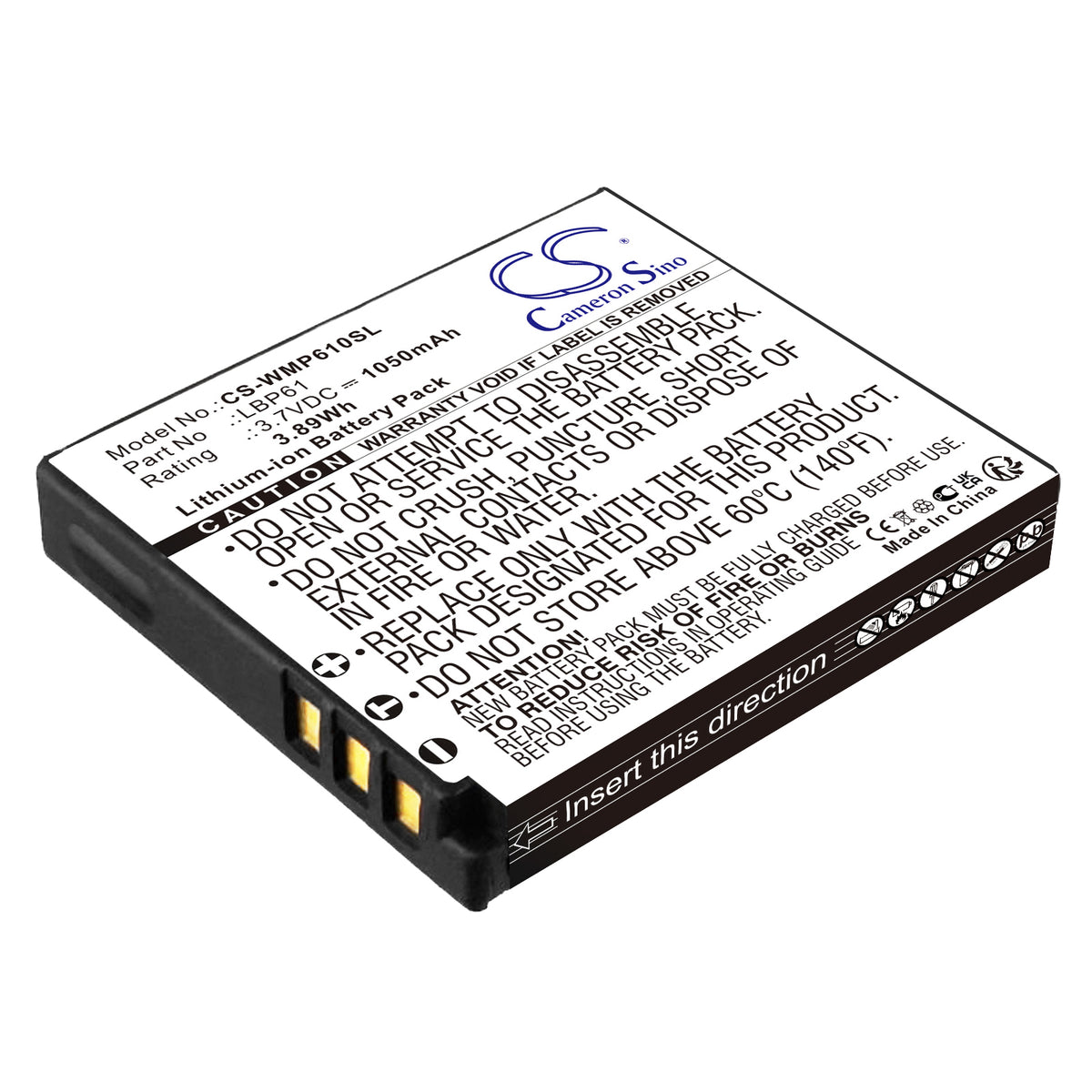 Replacement Battery for Wisycom MRP61 Transmitter – Transmitters & Receiver – 1050mAh / 3.7V