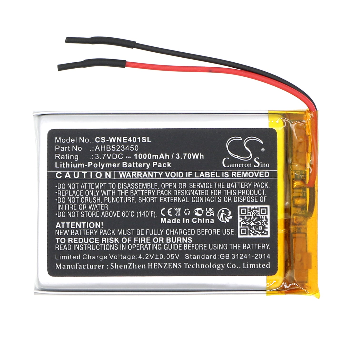 Replacement Battery for Weenect Silber WE401 – GPS, Navigator – 1000mAh / 3.7V - image 3