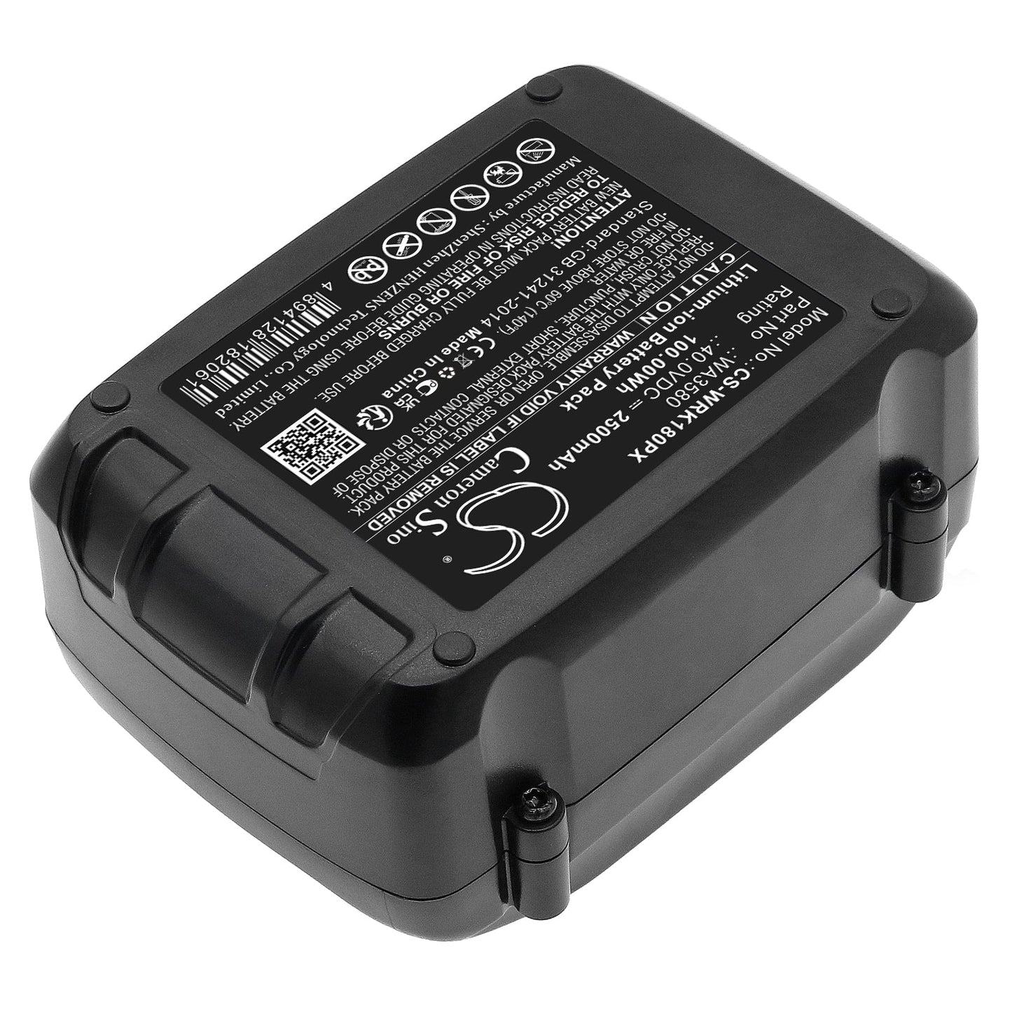 Replacement Battery for Worx  WA3747 – Power Tools – 2500mAh / 100.00Wh / 40.0V