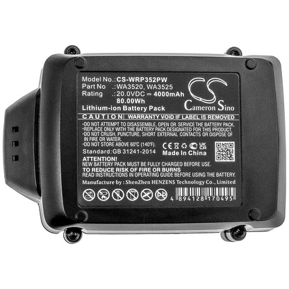 Replacement Battery for Worx 20V PowerShare – Power Tool – 4000mAh / 20V