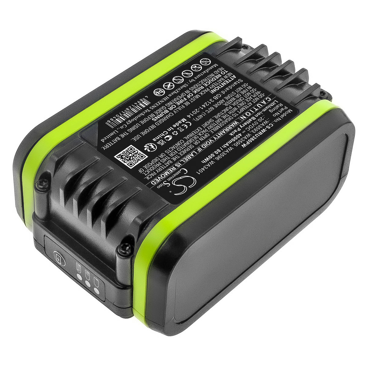 Replacement Battery for Worx WU380 – Power Tool – 4000mAh / 20V