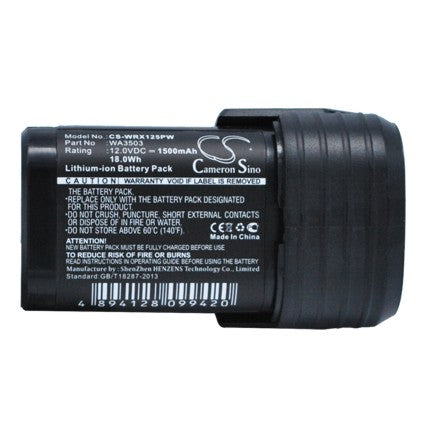 Replacement Battery for Rockwell RK2510 RK2510K, RK2510K2, – 1500mAh / 18.00Wh