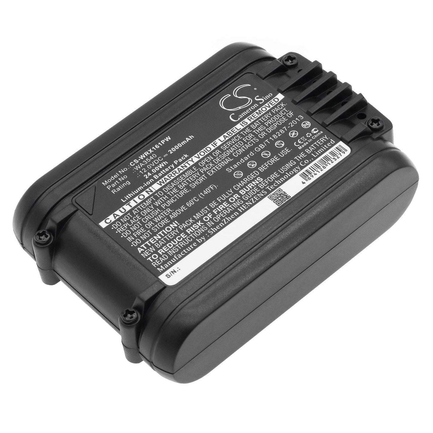 Replacement Battery for Worx  WU137 – Power Tools – 2000mAh / 24.00Wh / 12.0V