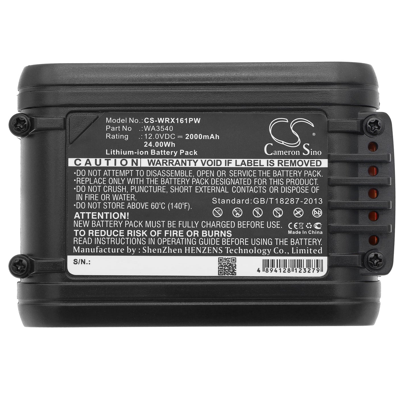 Replacement Battery for Worx  WU137 – Power Tools – 2000mAh / 24.00Wh / 12.0V