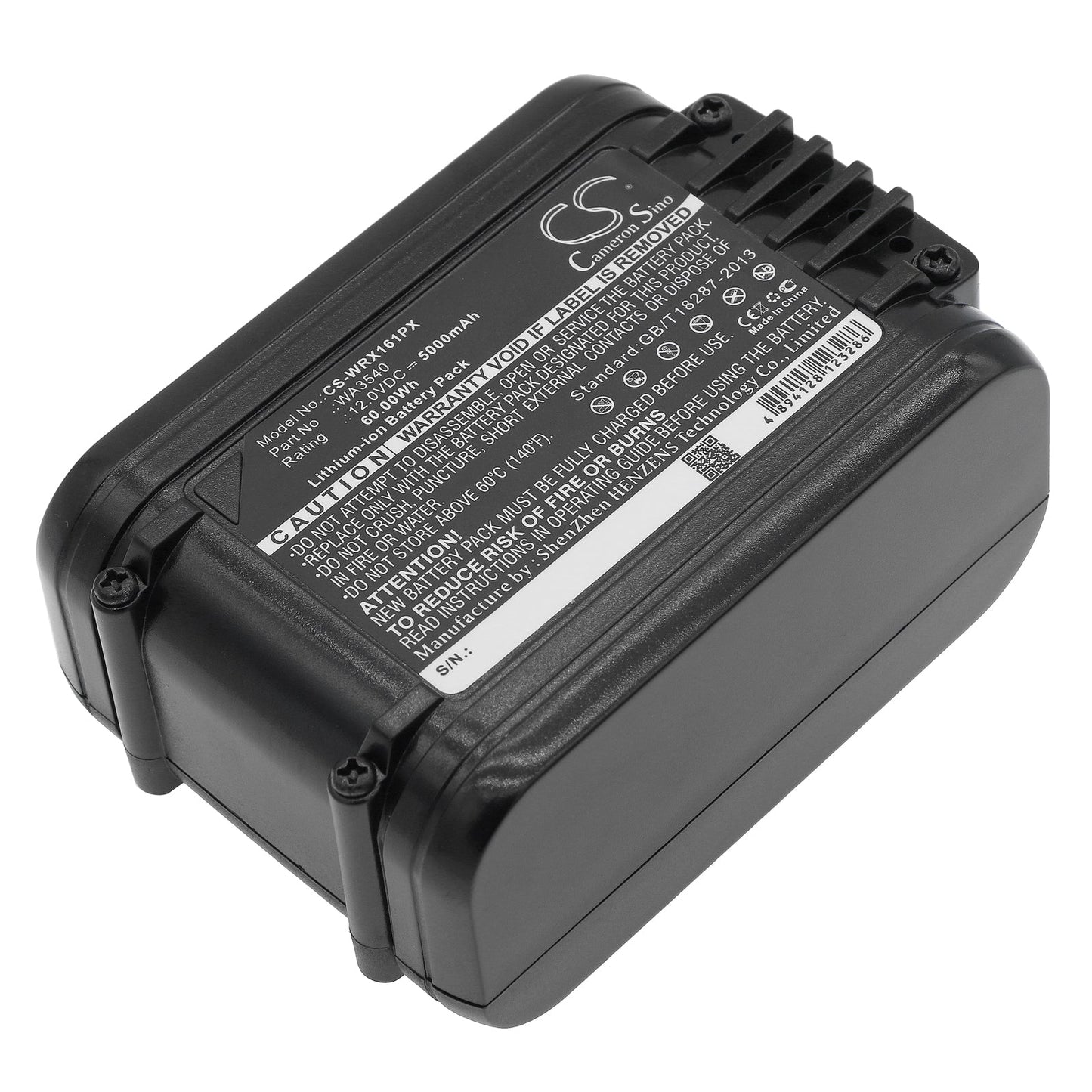 Replacement Battery for Worx  WU137 – Power Tools – 5000mAh / 60.00Wh / 12.0V