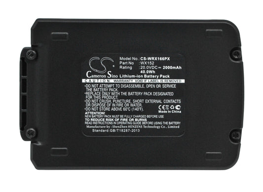 Replacement Battery for Worx WX166 – Power Tool – 2000mAh / 20V