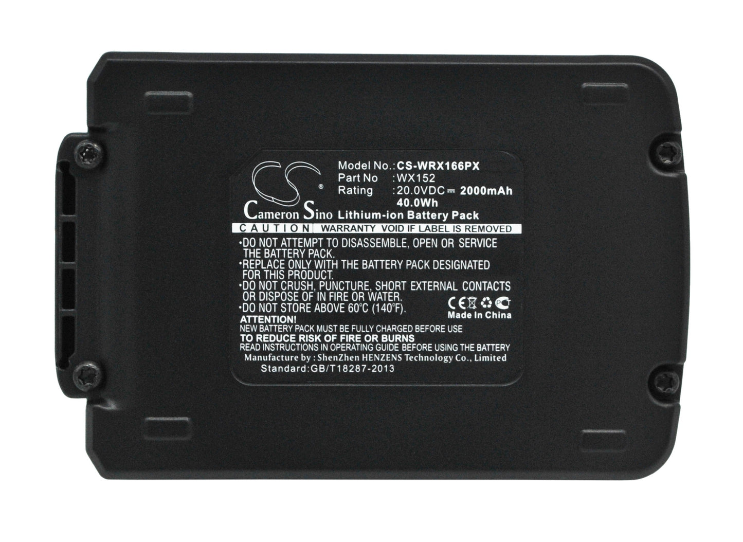 Replacement Battery for Worx  WA3528 – Power Tools – 2000mAh / 40.00Wh / 20.0V