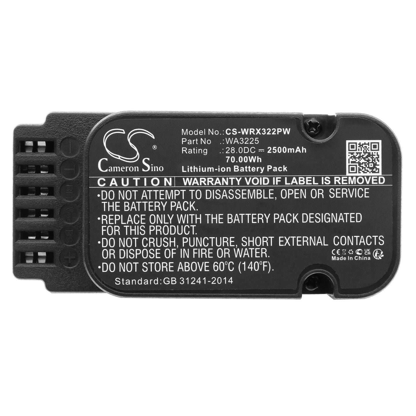 Replacement Battery for Worx  Landroid L1500 – Lawn Mowers – 2500mAh / 70.0Wh / 28.0V