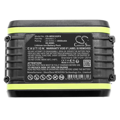 Replacement Battery for Pattfield  PE 20 MSB – Power Tools – 4950mAh / 99.00Wh / 20.0V