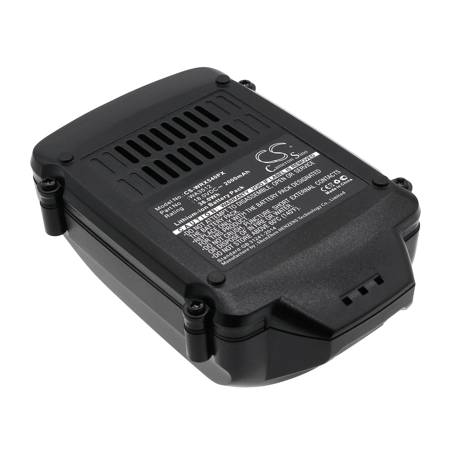 Replacement Battery for Worx  RW9161 – Power Tools – 2000mAh / 36.00Wh / 18.0V