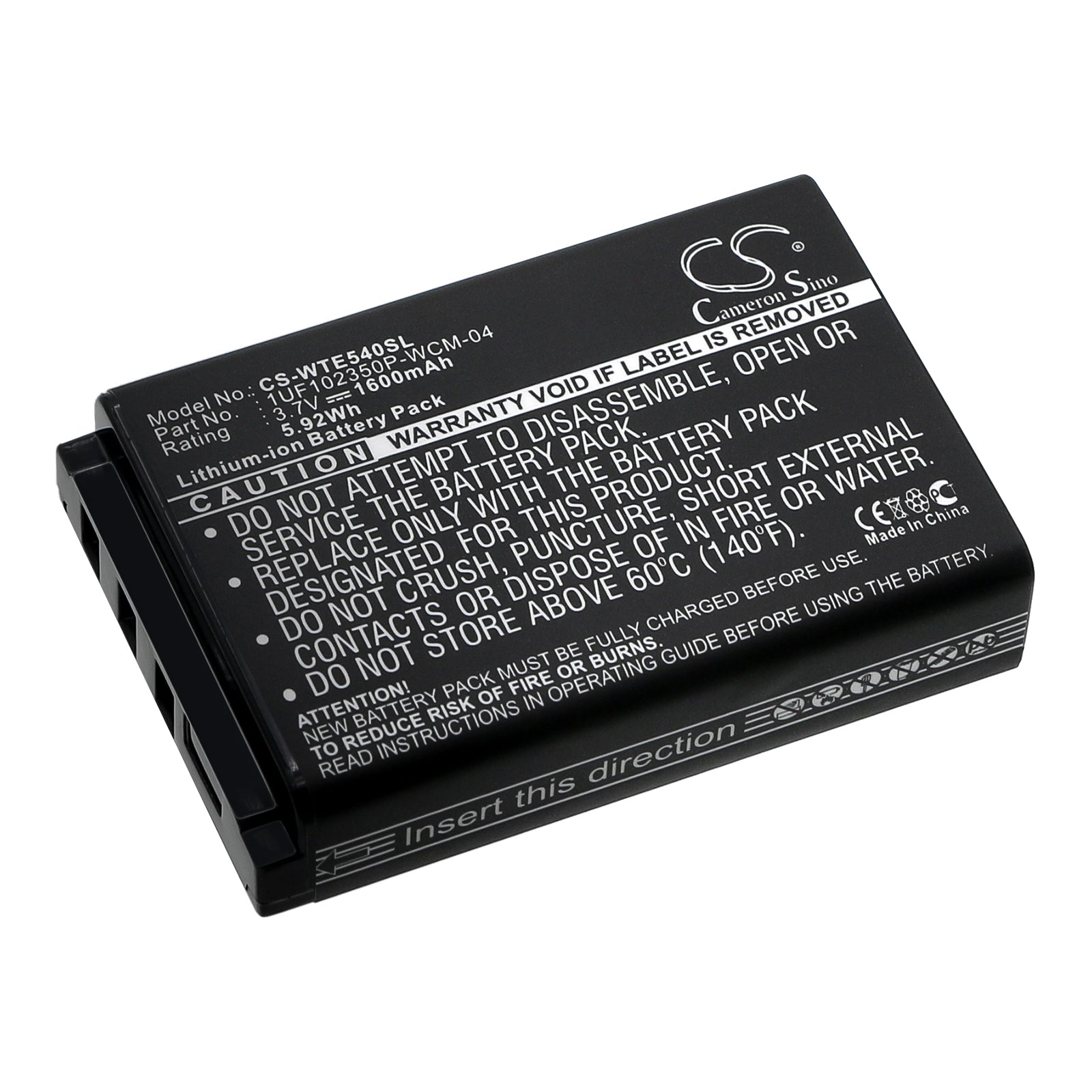 Replacement Battery for Wacom Intuos4 wireless – Tablet – 1600mAh / 3.7V - image 1