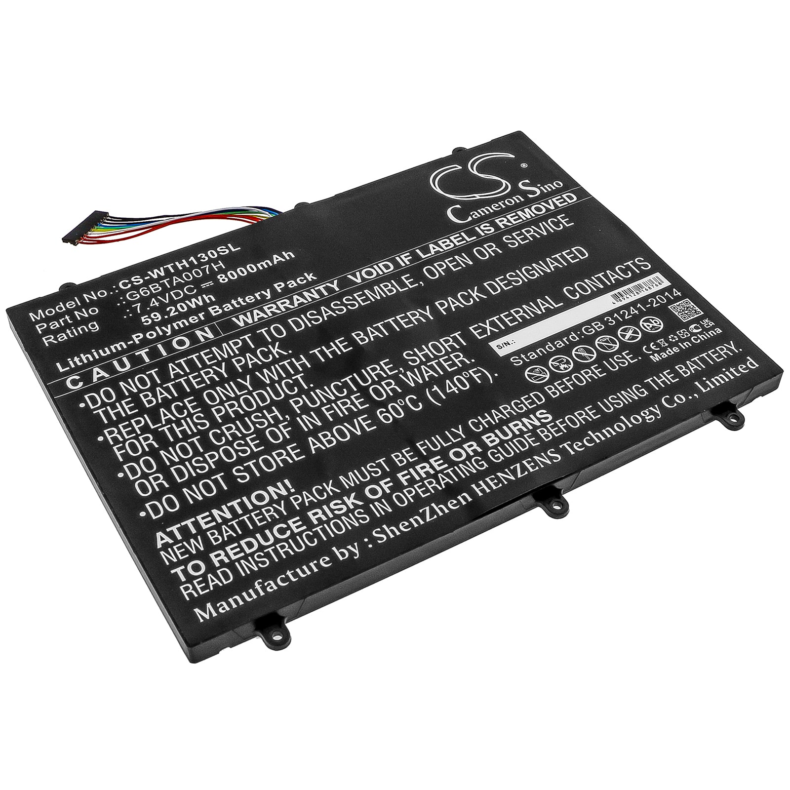 Replacement Battery for Wacom Cintiq Companion 2 – Tablet – 8000mAh / 7.4V - image 1
