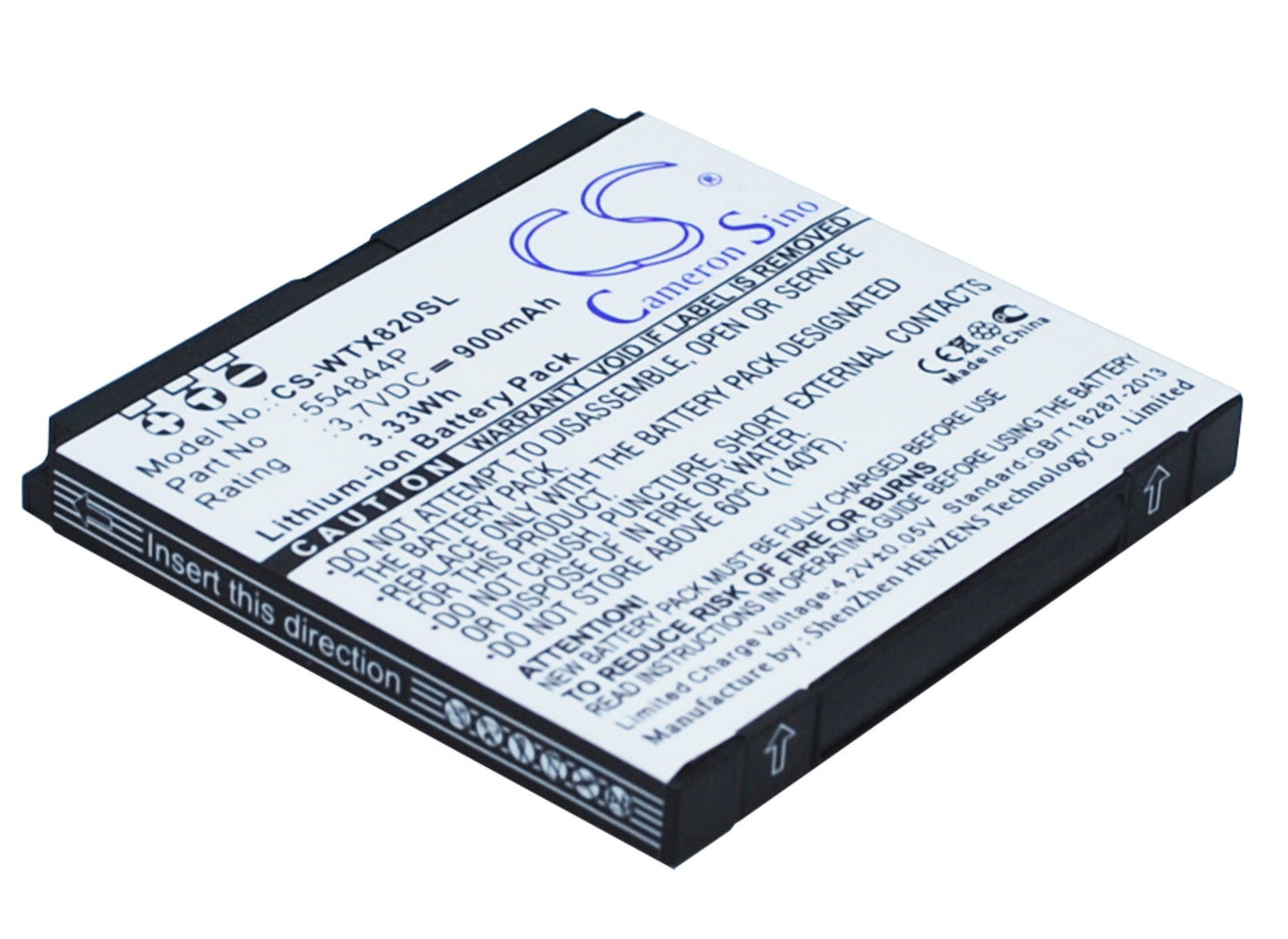 Replacement Battery for Wayteq  X820 – GPS, Navigator – 800mAh / 2.96Wh / 3.7V