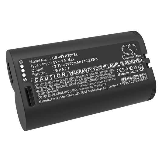 Replacement Battery for Wyze Pro 2k – Home Security Camera – 5200mAh / 3.7V