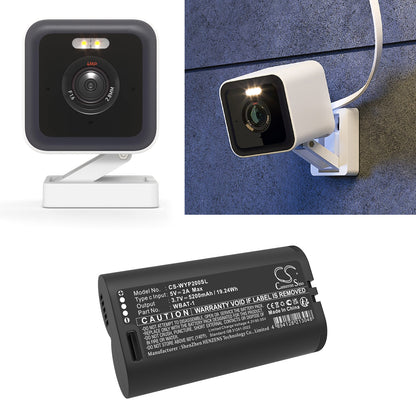 Replacement Battery for Wyze Pro 2k – Home Security Camera – 5200mAh / 3.7V