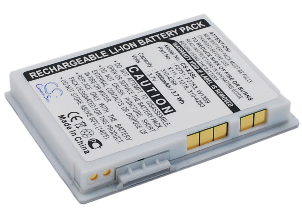 Replacement Battery for Dell Axim X3 – PDA, Pocket PC – 1000mAh / 3.7V
