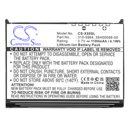Replacement Battery for Dell Axim X50 – PDA, Pocket PC – 1100mAh / 3.7V