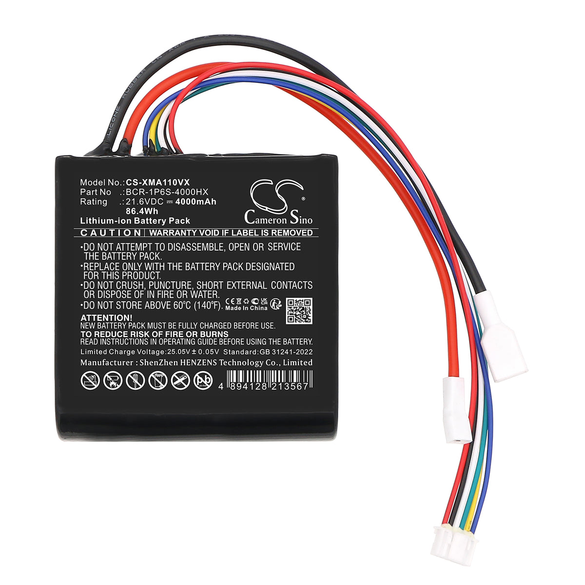 Replacement Battery for Roborock A10 Plus – Vacuum – 4000mAh / 21.6V