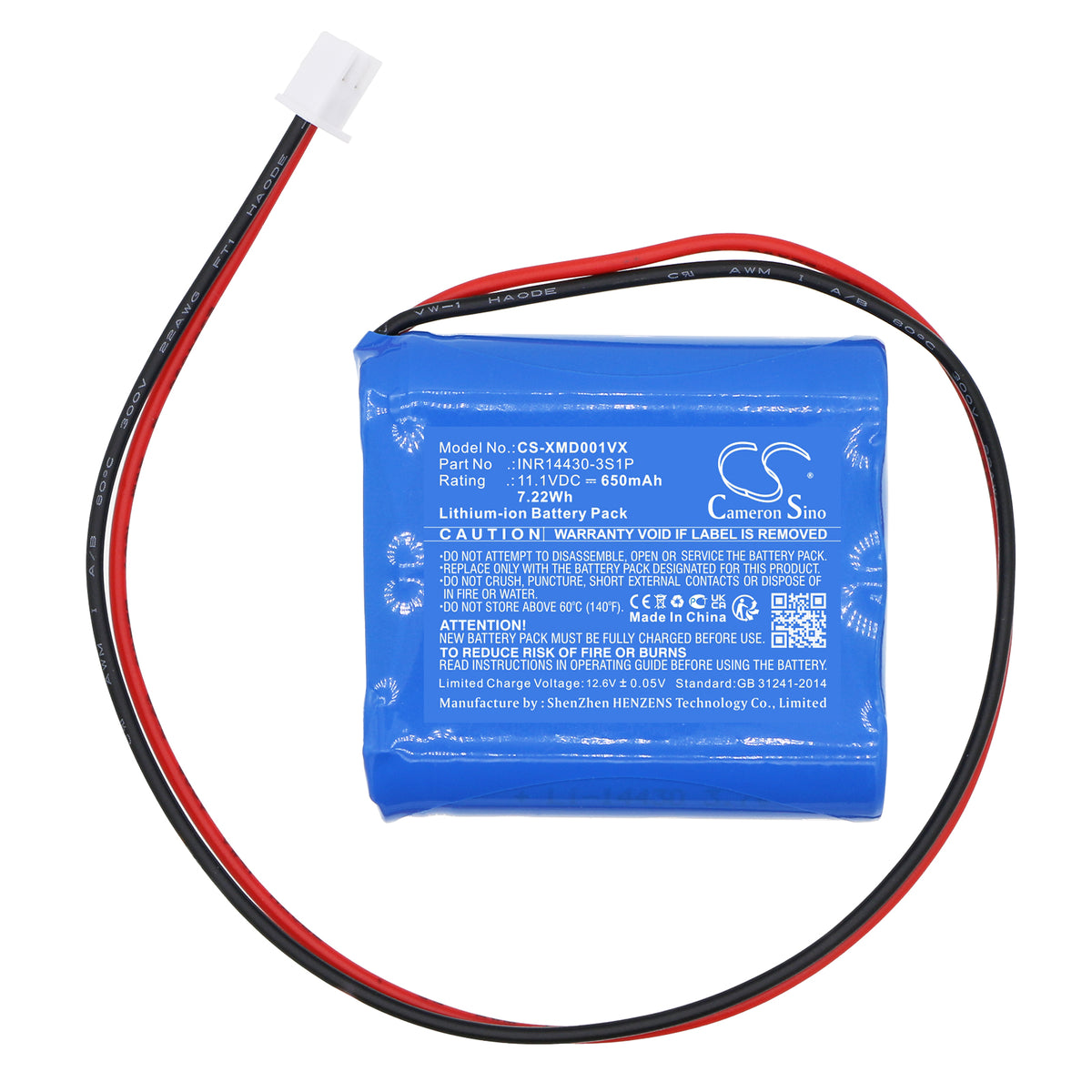 Replacement Battery for Xiaomi Mijia WXCDJ01SWDK – Vacuum – 650mAh / 11.1V