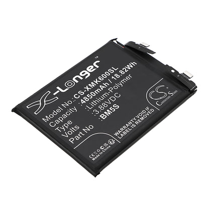 Replacement Battery for Xiaomi K60 Ultra – Mobile, SmartPhone – 4850mAh / 3.88V - image 1