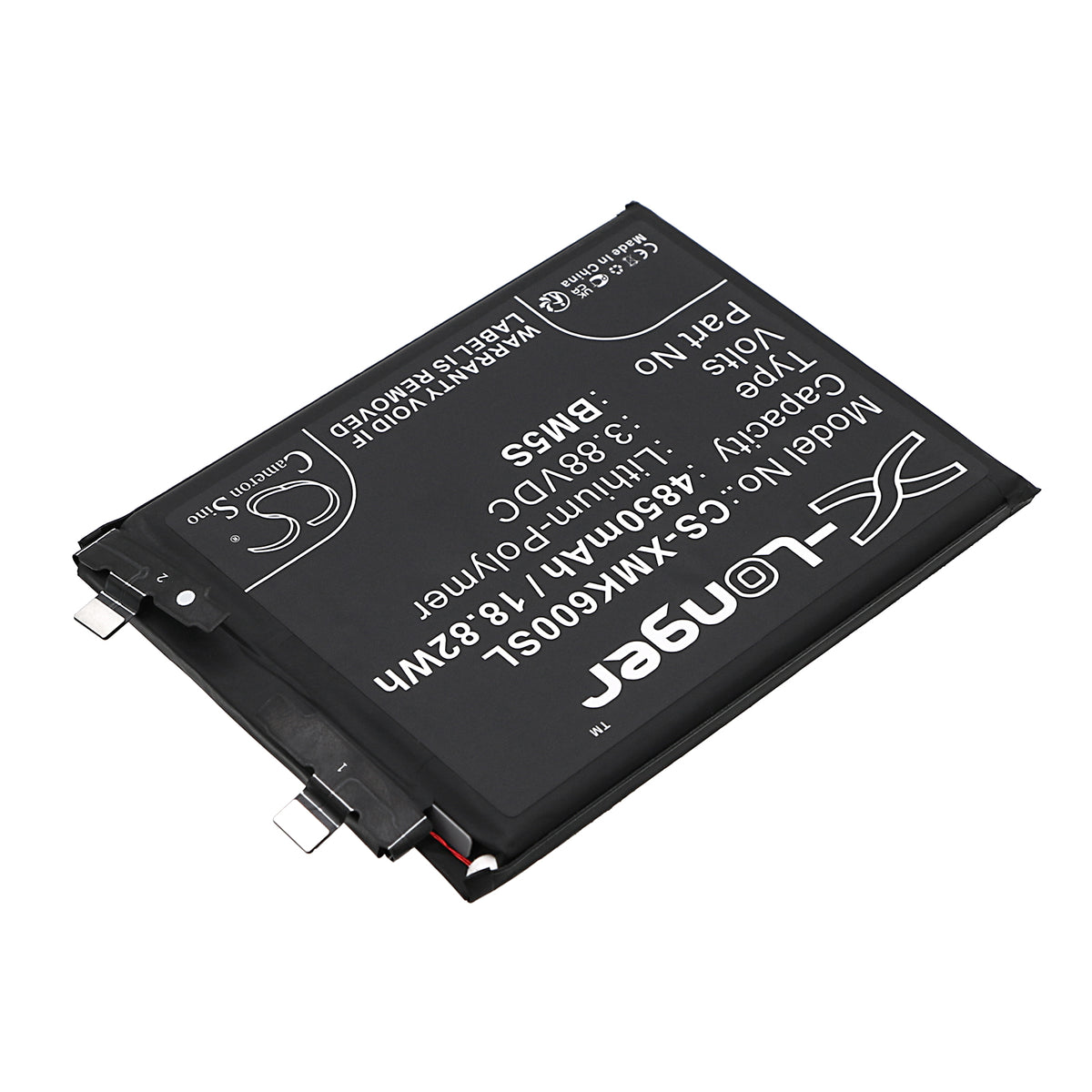 Replacement Battery for Xiaomi K60 Ultra – Mobile, SmartPhone – 4850mAh / 3.88V