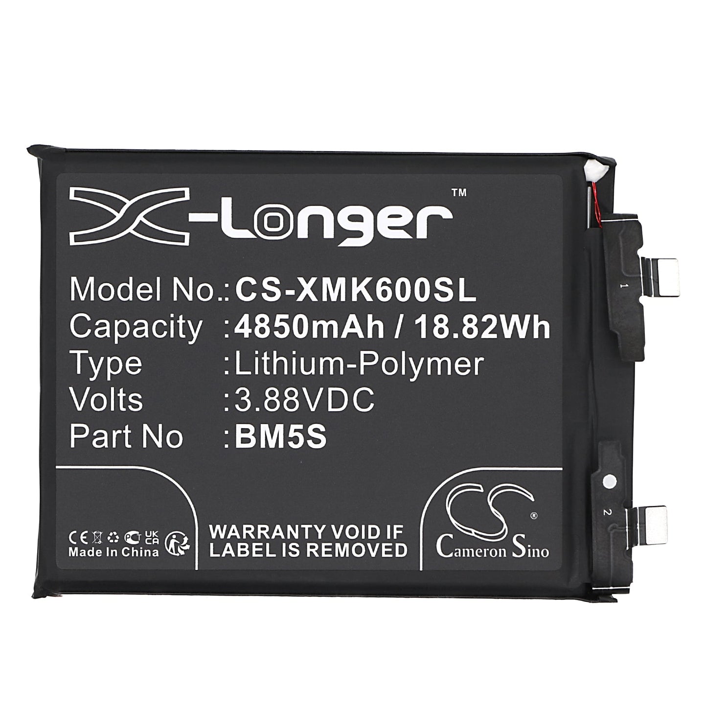 Replacement Battery for Xiaomi  13T Pro – Mobile, SmartPhone – 4850mAh / 18.82Wh / 3.88V