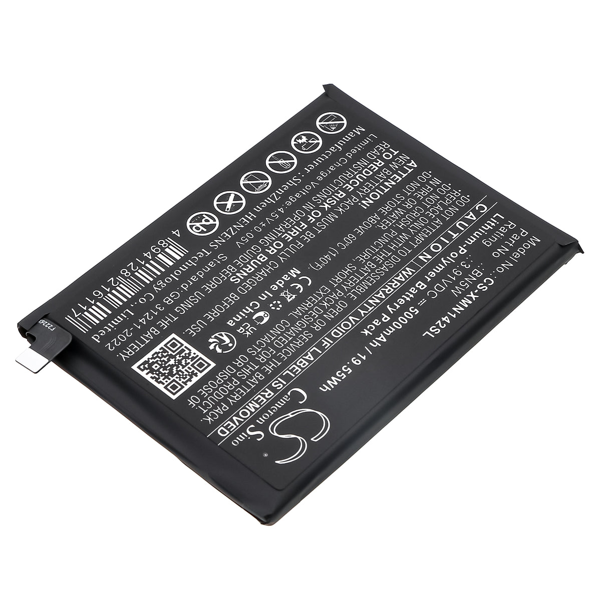 Replacement Battery for Redni 24116RACCG – Mobile, SmartPhone – 5000mAh / 3.91V