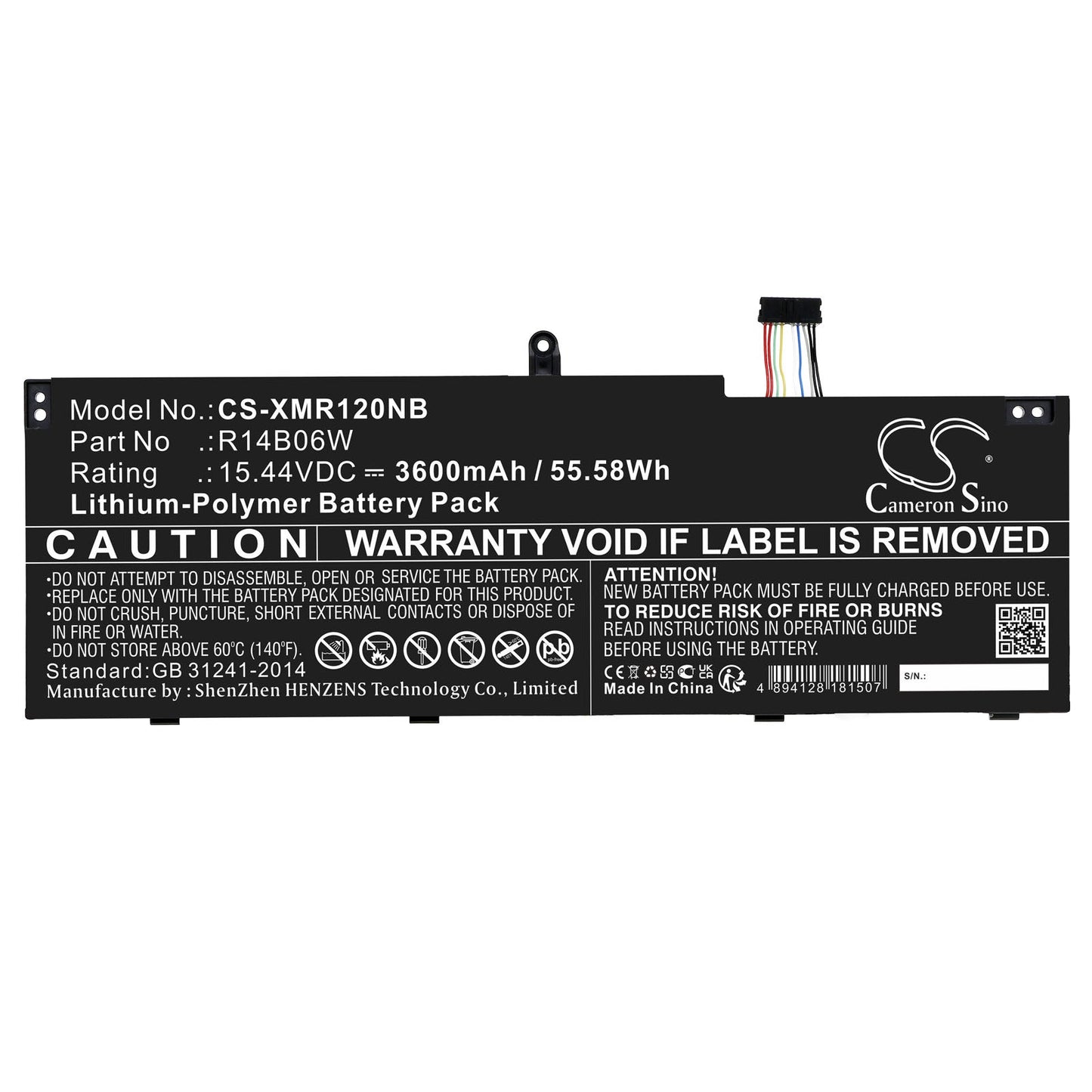 Replacement Battery for Xiaomi  NoteBook Pro 120G – Notebook, Laptop – 3600mAh / 55.58Wh / 15.44V