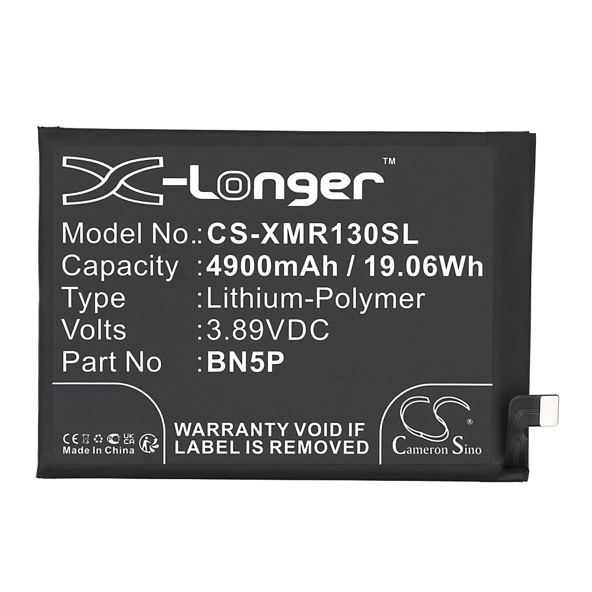 Replacement Battery for Redmi Note 13 – Mobile, SmartPhone – 4900mAh / 3.89V