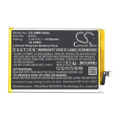 Replacement Battery for Xiaomi 2409BRN2CA – Mobile, SmartPhone – 4750mAh / 3.84V