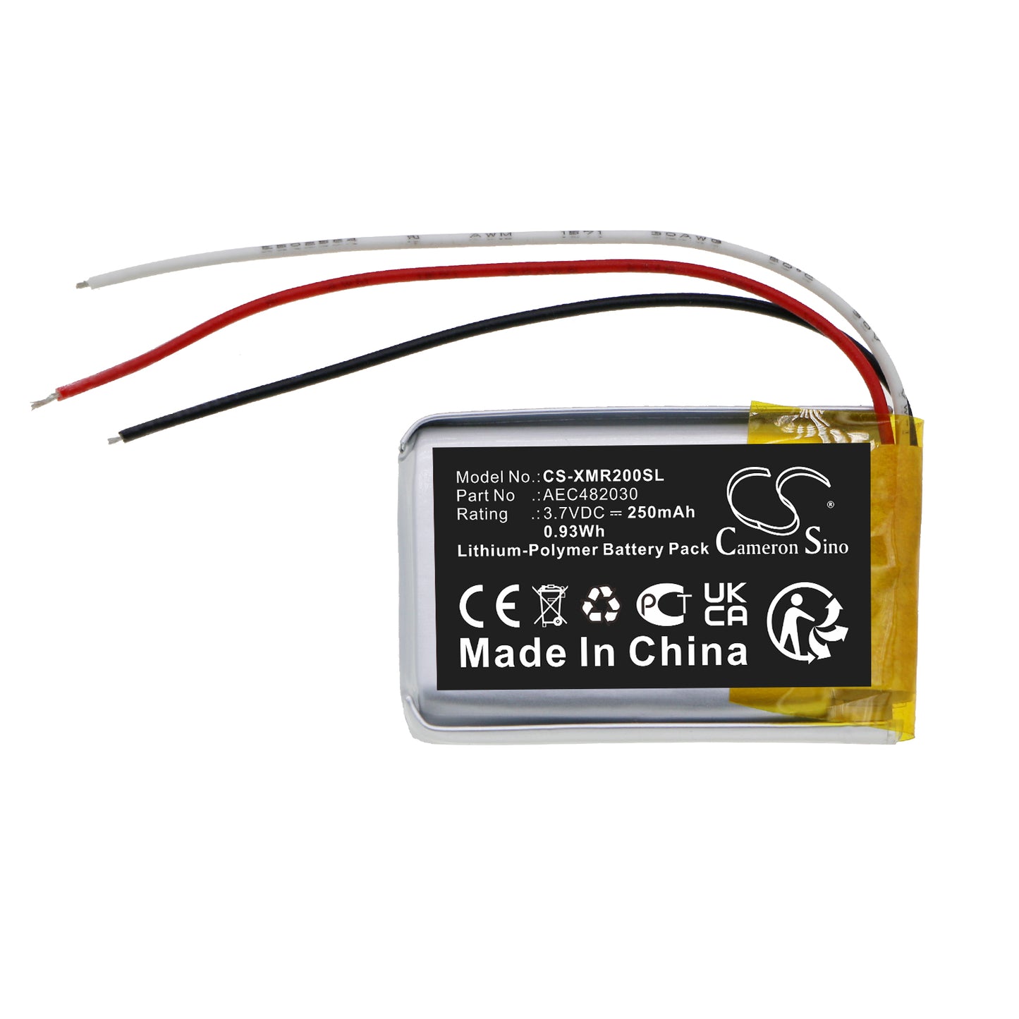Replacement Battery for Xiaomi Air 2 Charger Box – Wireless Headset – 250mAh / 3.7V - image 3