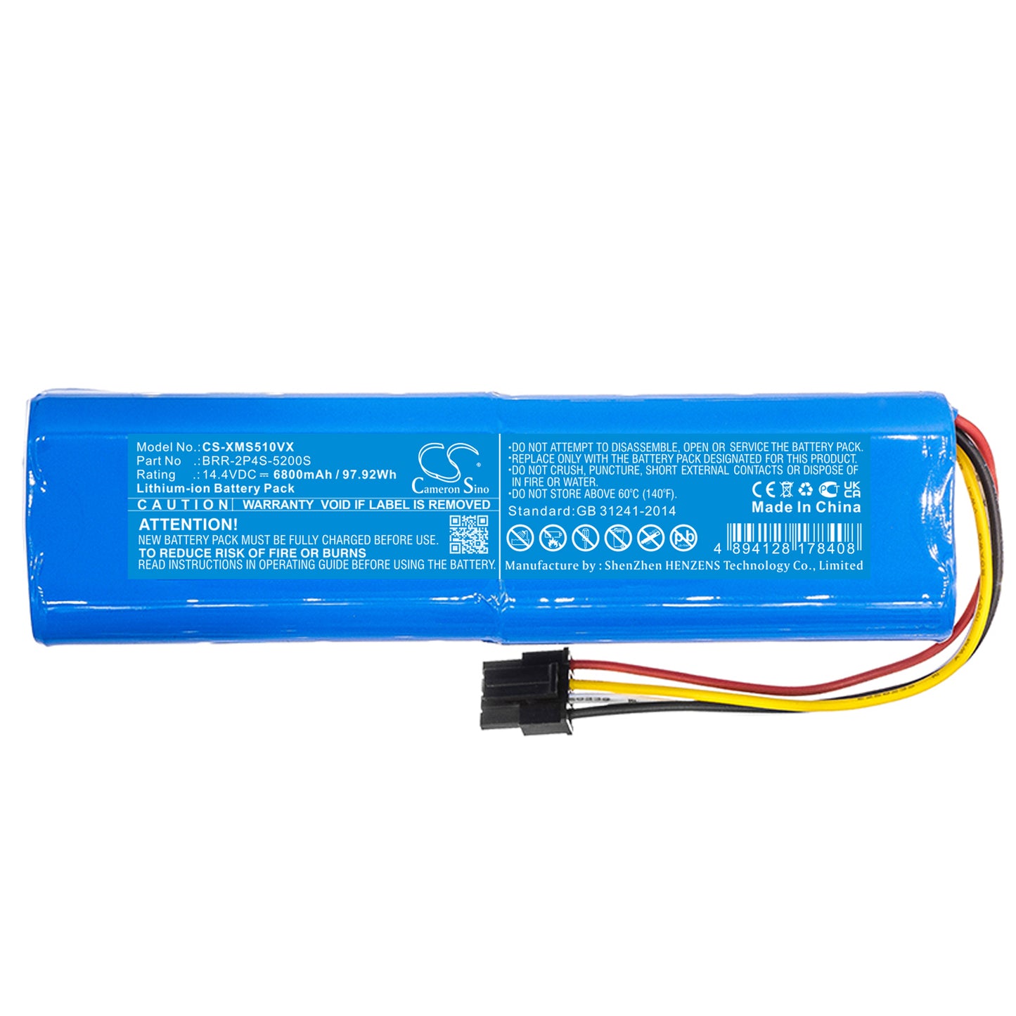 Replacement Battery for Dreame D10, D10 Plus, D10s, – 6800mAh / 97.92Wh